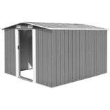 vidaXL Vrtno spremište 257 x 298 x 178 cm metalno sivo | shoptok.hr