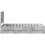  Konstrukcija postelje s predalom Betonsko siva 90 x 190 cm, (5000121313) | Shoptok.si
