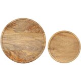 vidaXL 2-dijelni set stolića za kavu od masivnog drva manga i čelika | shoptok.hr