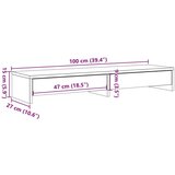  Stalak za monitor s ladicama boja hrasta 100x27x15 cm drveni | shoptok.hr