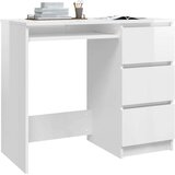  Radni stol visoki sjaj bijeli 90 x 45 x 76 cm od iverice | shoptok.hr