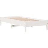 vidaXL Knjižna postelja brez ležišča bela 90x190cm trdna borovina | Shoptok.si