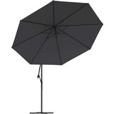  Konzolni suncobran s aluminijskom šipkom 350 cm crni | shoptok.hr