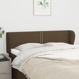  Uzglavlje s ušima tamnosmeđe 147x23x78/88 cm od tkanine | shoptok.hr