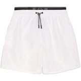 Ea7 Emporio Armani Double Waistband Swim Shorts White Bijela | shoptok.hr