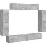 vidaXL TV omarica 8 pcs Betonsko siva, (5000132639) | Shoptok.si