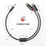 Ugreen 10547 audio kabel 3.5mm 2 x RCA Crno | Shoptok.si