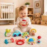  Set zvečki za bebe sa glodalicama 9u1 - šarene životinje | Shoptok.si