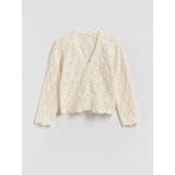 Reserved Rupičasta vesta - krem | shoptok.hr