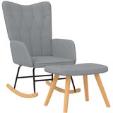 vidaXL stolica za ljuljanje s osloncem za noge svjetlosiva od tkanine | shoptok.hr