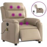 vidaXL Električni masažni naslonjač od umjetne kože boja cappuccina | shoptok.hr