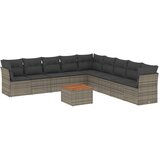  The Living Store Vrtna sedežna garnitura 10-delna z blazinami siv poli ratan - Vrtna Sedežna Garniture, (21451811) | Shoptok.si