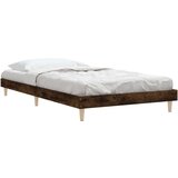  Posteljni okvir dimljeni hrast 100x200 cm inženirski les | Shoptok.si