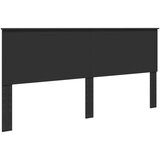  Konstrukcija postelje Črna 200 x 200 cm Inženirsko leseno, (5000121516) | Shoptok.si