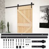  Drsna vrata s kompletom vodil 90x210 cm trdna borovina | Shoptok.si