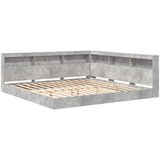 Krevet s policama Beton siva 180 x 200 cm Konstruirano drvo | Eponuda.com