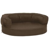 vidaXL ergonomski madrac za pse 60 x 42 cm izgled platna smeđi | shoptok.hr