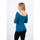 Kesi Navy blouse with a round neckline | shoptok.hr