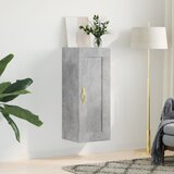 Maison Chic Stenska omarica - Zidna omarica betonsko siva 34,5x34x90 cm inženirski les iu219, (22063159) | Shoptok.si