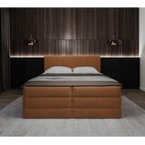 MID.YOU POSTELJA BOXSPRING 160 cm x 200 cm , les, tekstil, leseni material opečnato rjava | Shoptok.si