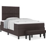 vidaXL Box spring krevet Tamno smeđa 120 x 190 cm tkanina | shoptok.hr