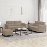  3-dijelni set sofa s jastucima smeđesivi od mikrovlakana | shoptok.hr