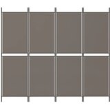 Sobna pregrada s 4 panela antracit 200 x 200 cm od tkanine | Eponuda.com
