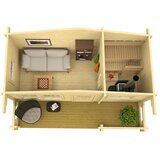 Male kuće Sauna kućica Pihasauna PIHA-TUURI 19 570 × 254 cm sa šindrom | shoptok.hr