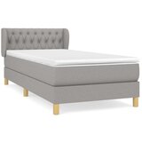  Kreveta s oprugama i madrac svjetlosivi 90x200cm tkanina | shoptok.hr