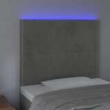  LED uzglavlje svjetlosivo 100x5x118/128 cm baršunasto | shoptok.hr