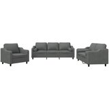 Maison Chic Sedežna garnitura - kavč 3-delna z vzglavniki temno sivo blago, (21728823) | Shoptok.si