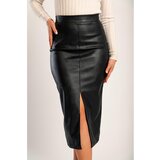 Fenzy Midi Suknja Od Umjetne Kože, Crna | shoptok.hr