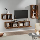  4-dijelni set TV ormarića boja dimljenog hrasta drveni | shoptok.hr
