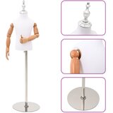  Podesivi Maneken 120-157 cm s Postoljem Uniseks PP Bijela Slike