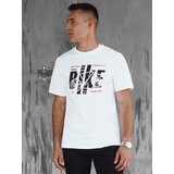 DStreet Koszulka męska z nadrukiem biała | Shoptok.si