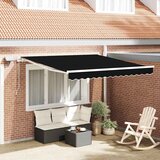  Skrovita tenda Crna 350 x 250 cm Tkanina i čelik | shoptok.hr