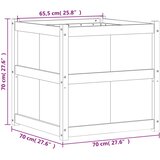  Vrtna sadilica voštano smeđe boje 70 x 70 x 70 cm od borovine | shoptok.hr