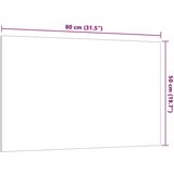 vidaXL Zidna magnetna ploča bijela 80 x 50 cm od kaljenog stakla | shoptok.hr