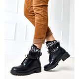 Gemre Black ankle boots with decorative embroidery Valditacca | shoptok.hr