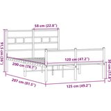vidaXL Okvir kreveta bez madraca boja hrasta sonome 120x200 cm drveni | shoptok.hr
