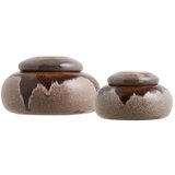 House Nordic Smeđe dekorativne keramičke kutije za pohranu u setu 2 kom ø 15x8,5 cm – | shoptok.hr