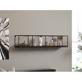 Hanah home Miray WalnutBlack Wall Shelf cene
