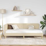  Kutni okvir kreveta Krema 90 x 200 cm tkanina | shoptok.hr