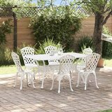  Vrtni set za objed 7 pcs Bijelo Aluminij | shoptok.hr