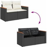  10-dijelni set vrtnih sofa s jastucima crni poliratana bagrem | shoptok.hr