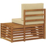 Vanjski krajnji kauč s jastukom Prirodna 91 x 63 x 73 cm - Prirodno i bež Krajnji kauč | shoptok.hr