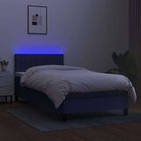  Box spring postelja z vzmetnico LED modra 80x200 cm blago, (20899105) | Shoptok.si