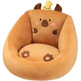 Lean_Toys Plišasti fotelj za otroke Kapibara z raco rjave barve 50x45 cm | Shoptok.si