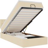  Otomanski okvir kreveta s madraca krem 90x190cm od tkanine | shoptok.hr