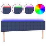 Maison Chic led posteljno vzglavje - vzglavna omarica - nočna omarica modro 160x5x78/88 cm blago, (21713307) Cene